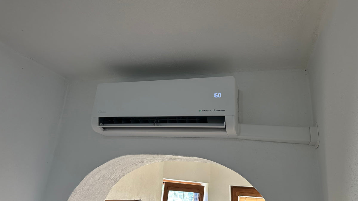 Montáž klimatizácie Midea Solstice 3,5 kW v rodinnom dome – Tajná pri Vrábľoch